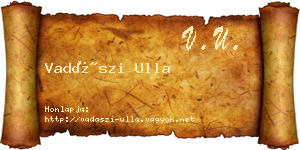 Vadászi Ulla névjegykártya